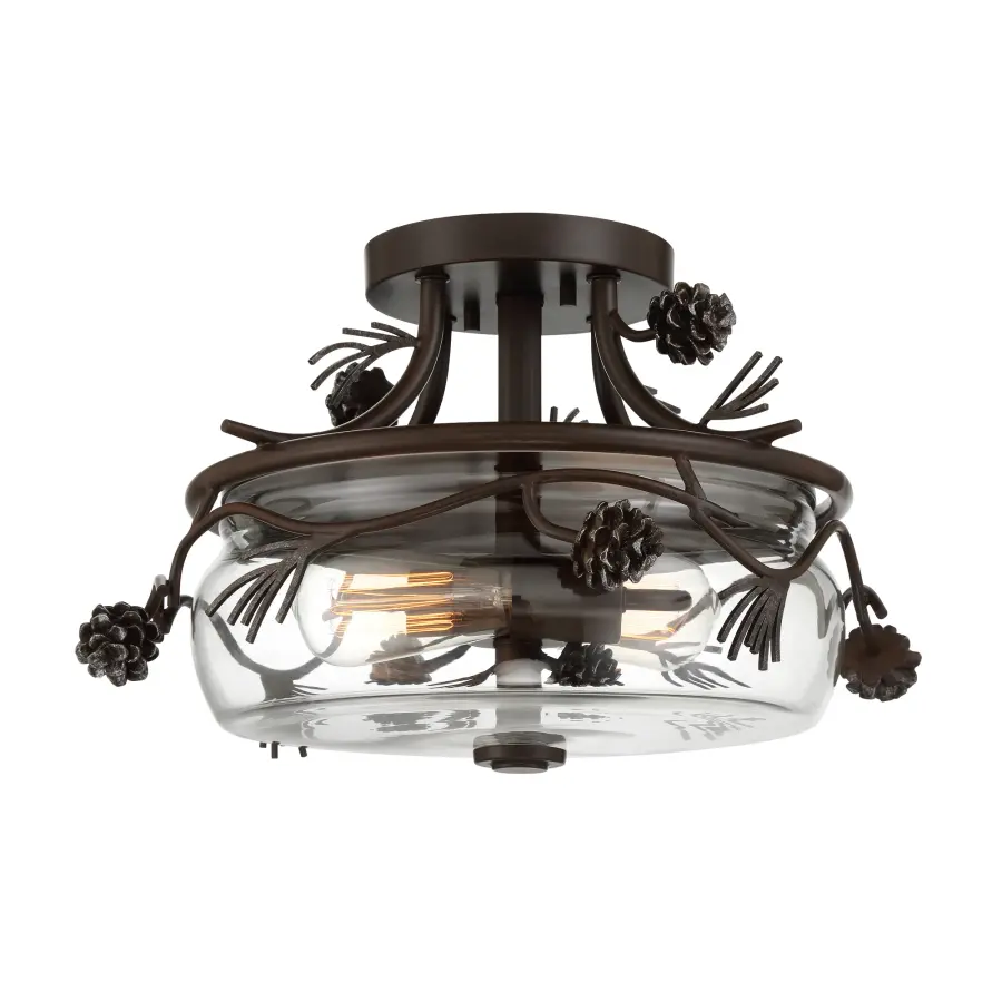Ponderosa Ridge 2-Light Semi Flush Mount - Image 4
