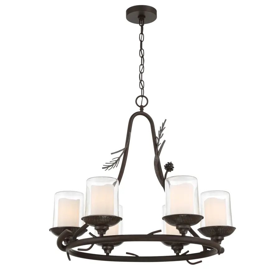 Ponderosa Ridge 6-Light Outdoor Chandelier - Image 2