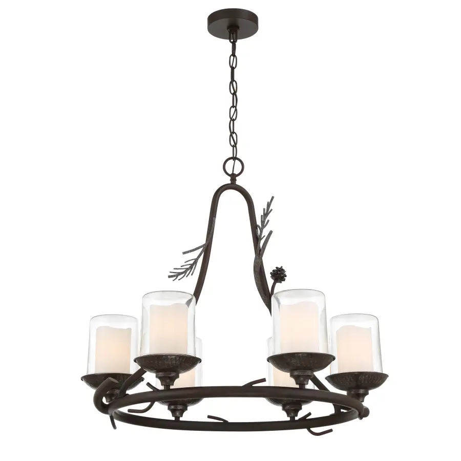 Ponderosa Ridge 6-Light Outdoor Chandelier - Image 4