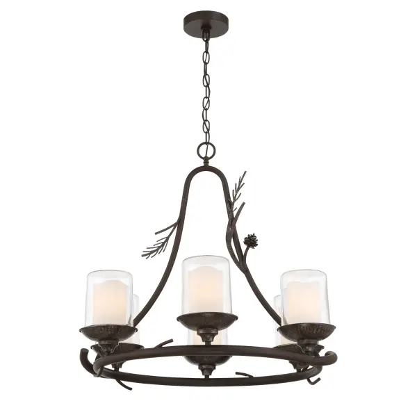 Ponderosa Ridge 6-Light Outdoor Chandelier - Image 5