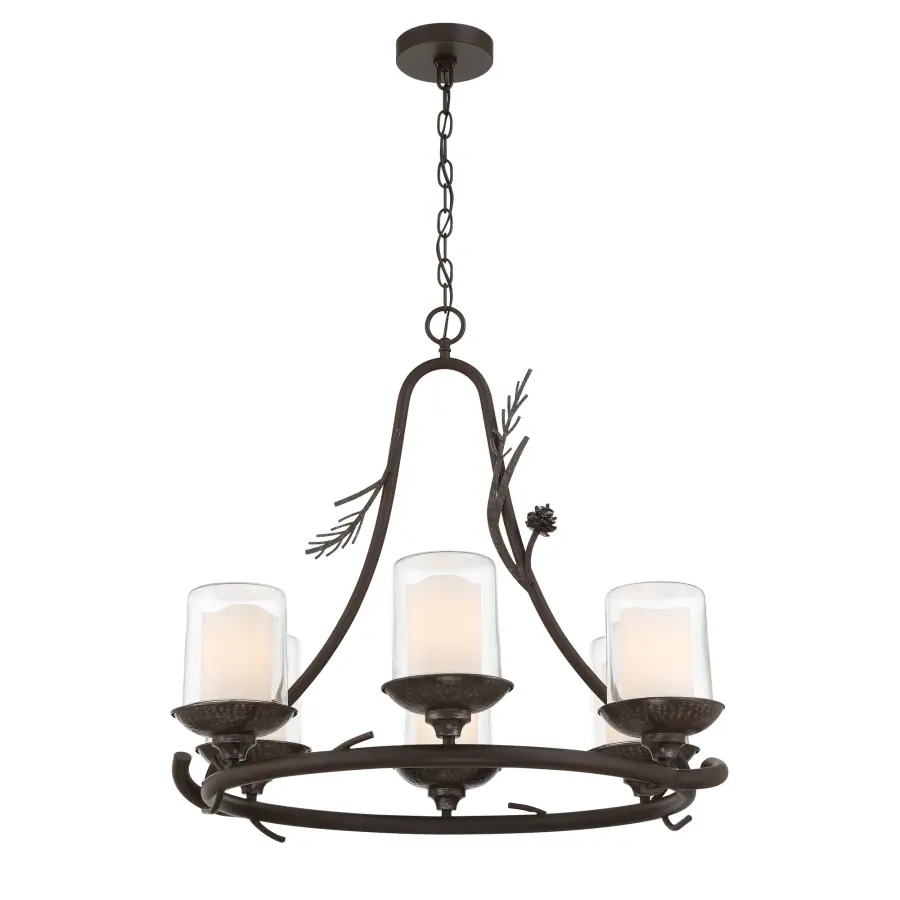 Ponderosa Ridge 6-Light Outdoor Chandelier - Image 5