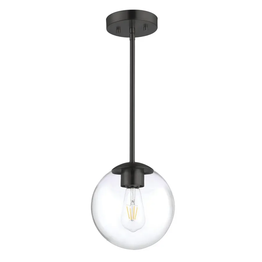 Auresa 1-Light Pendant in Coal Black - Image 1