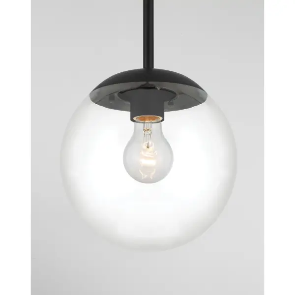 1 Light Pendant in Coal Finish with Clear Glass - alternate view