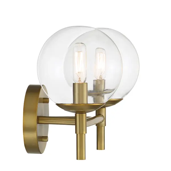 Auresa 2-Light Bath Fixture in Soft Brass - Image 3