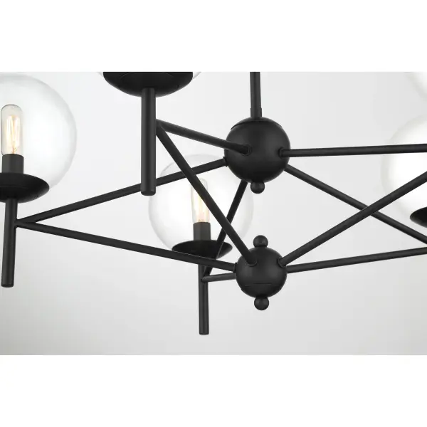 Auresa 5-Light Linear Pendant in Coal Black - Image 3