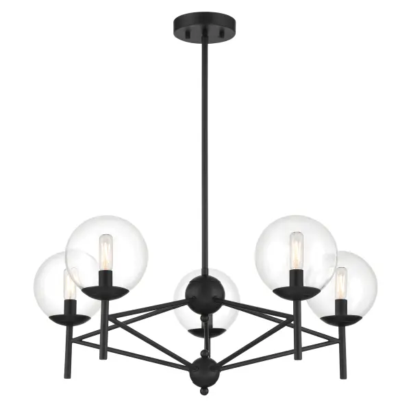 Auresa 5-Light Linear Pendant in Coal Black - Image 4
