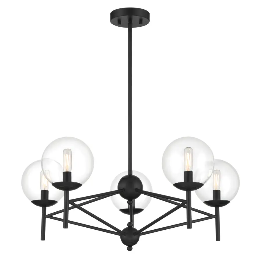Auresa 5-Light Linear Pendant in Coal Black - Image 4