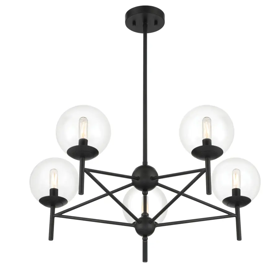 Auresa 5-Light Linear Pendant in Coal Black - Image 5