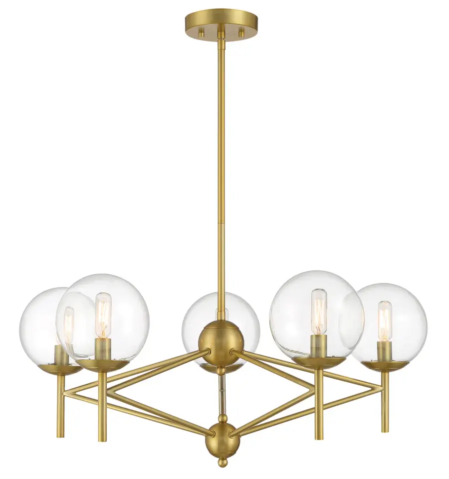 Auresa 5-Light Pendant in Soft Brass - Image 1