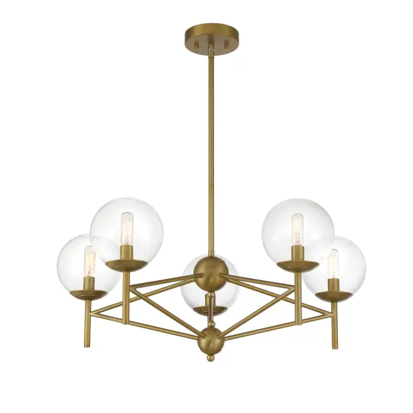 Auresa 5-Light Pendant in Soft Brass - Image 5