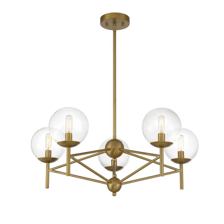 Auresa 5-Light Pendant in Soft Brass - Image 5