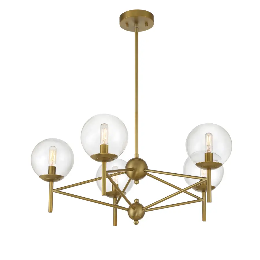 Auresa 5-Light Pendant in Soft Brass - Image 6