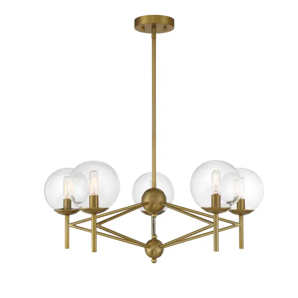 Auresa 5-Light Pendant in Soft Brass - Image 7