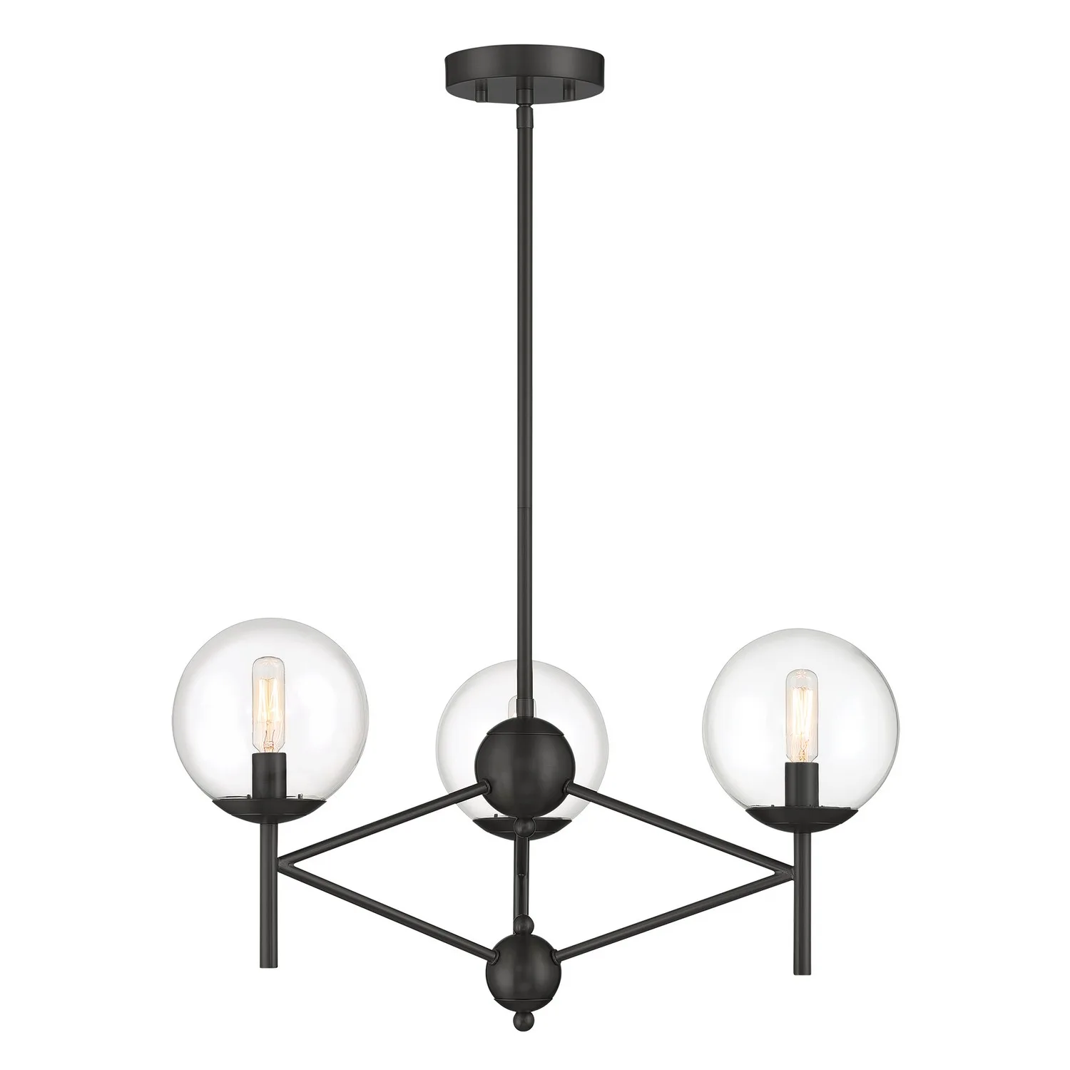 Auresa Three Light Pendant in Coal