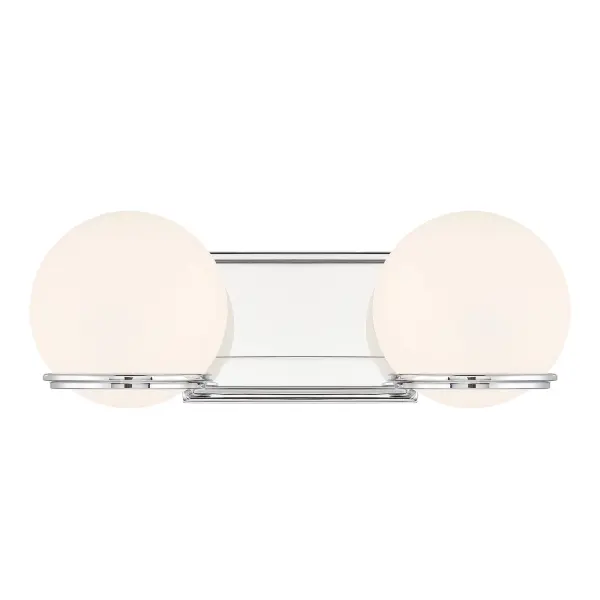 The Hollywood Nights 2-light bath vanity delivers professional-grade illumination with 1417 lumens and exceptional 93 CRI color rendering. Its compact 16-inch width and modern chrome finish make it ideal for contemporary bathrooms.