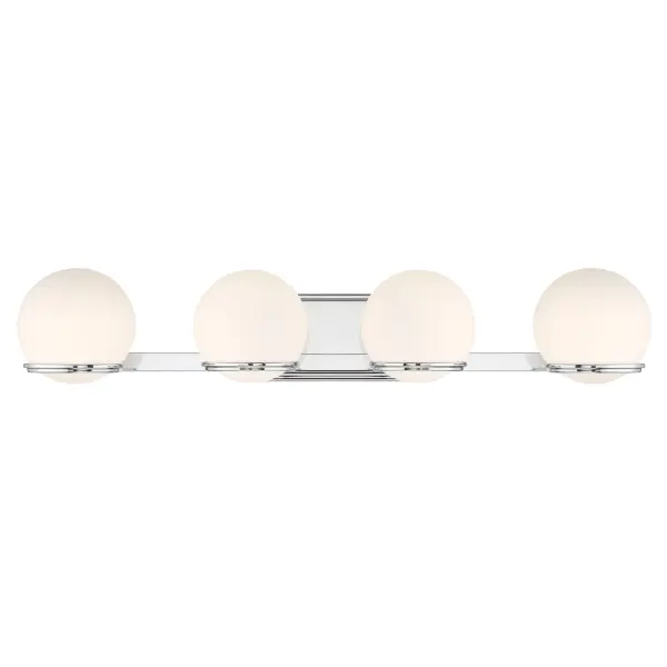The Hollywood Nights 4-Light Bath delivers professional-grade illumination with 2,847 lumens and exceptional 92 CRI for accurate color rendering. Its 32-inch span and chrome finish bring modern sophistication to bathrooms.