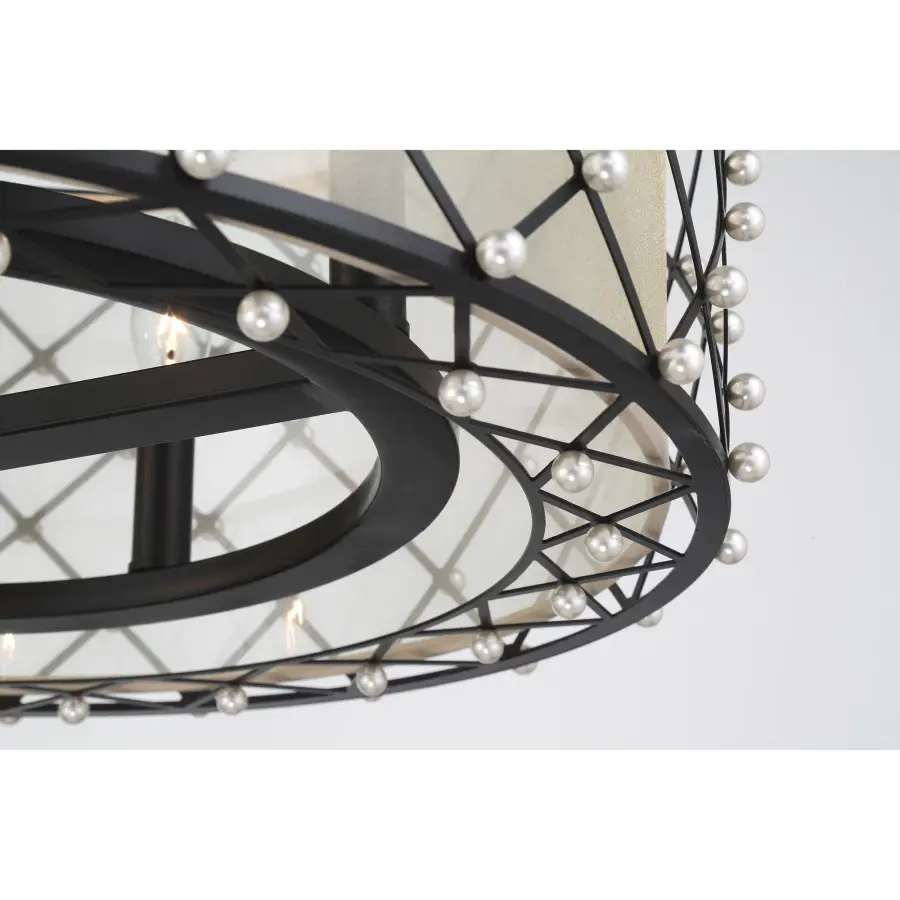Sheer Elegance 4-Light Semi-Flush Pendant - Image 3