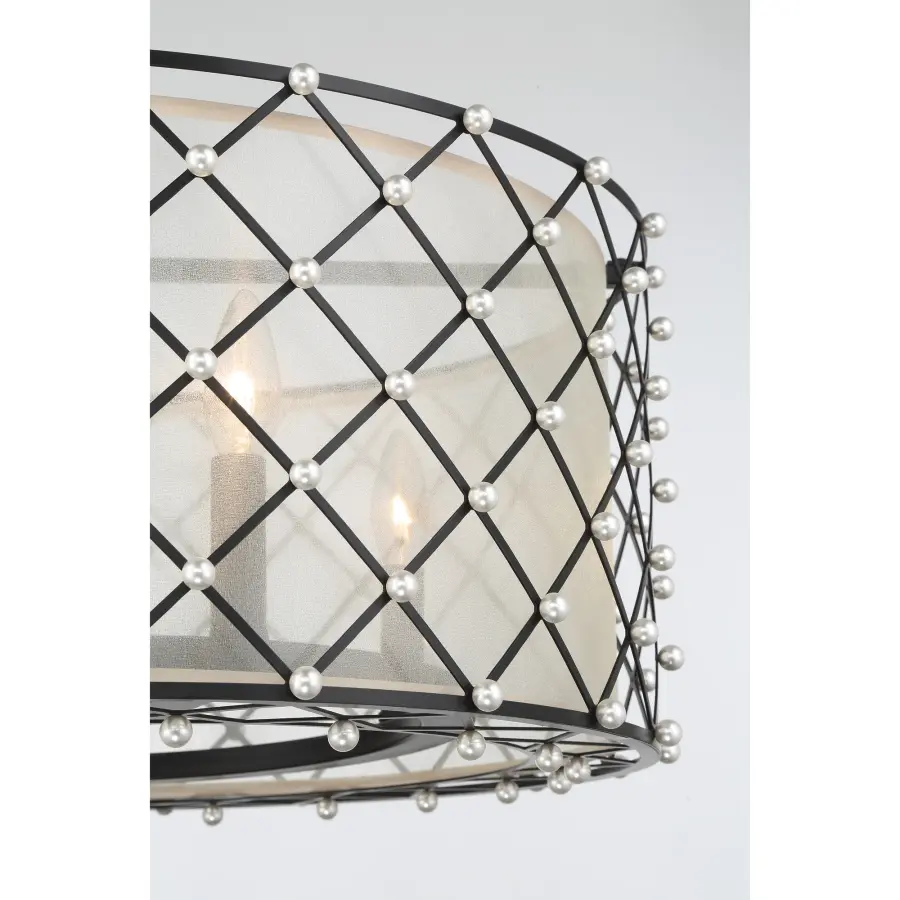 Sheer Elegance 4-Light Semi-Flush Pendant - Image 4