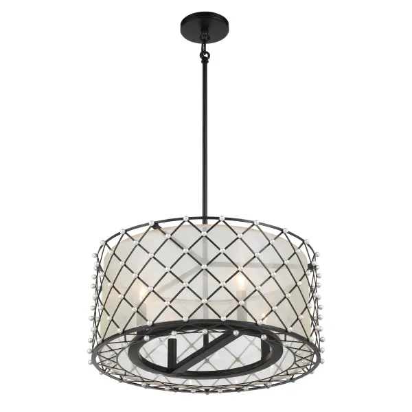 Sheer Elegance 4-Light Semi-Flush Pendant - Image 5