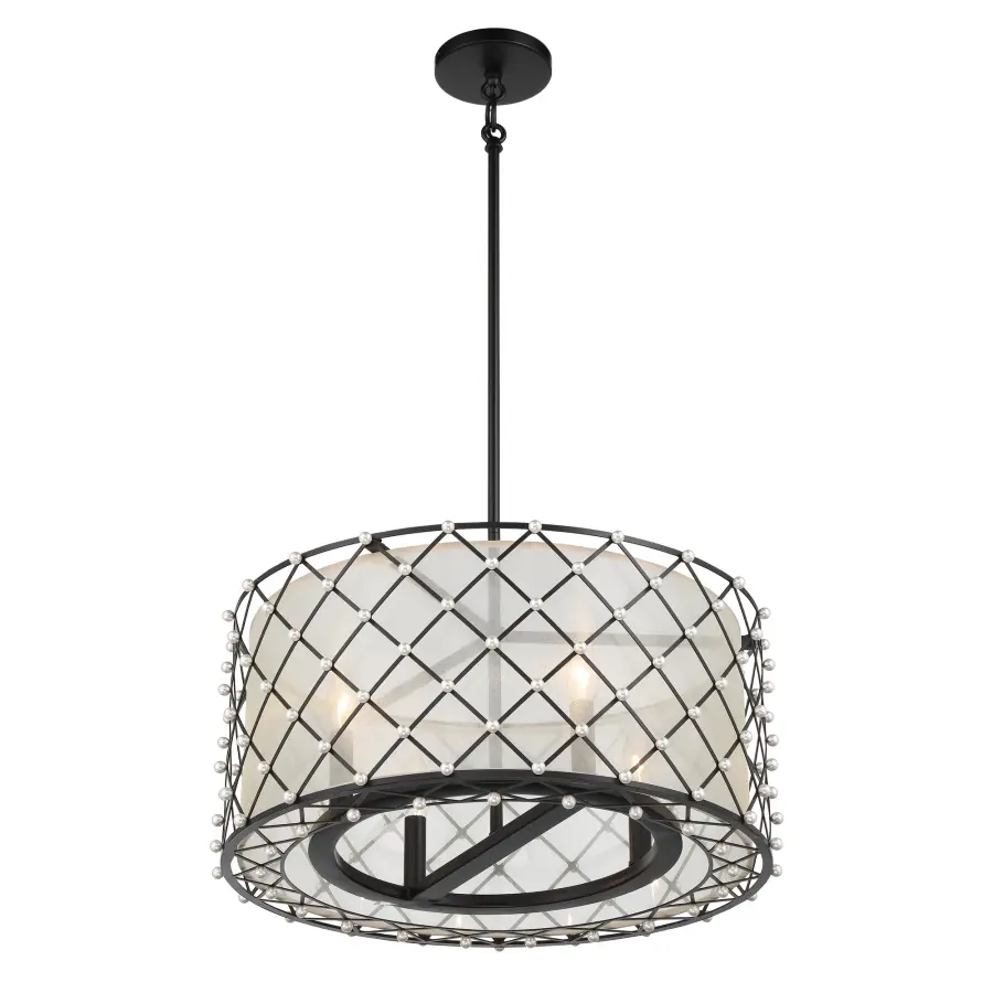 Sheer Elegance 4-Light Semi-Flush Pendant - Image 5