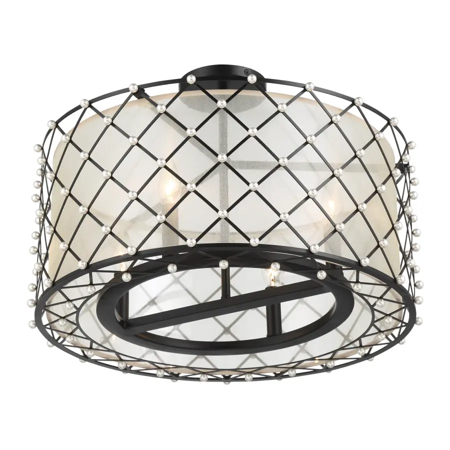 Sheer Elegance 4-Light Semi-Flush Pendant - Image 8