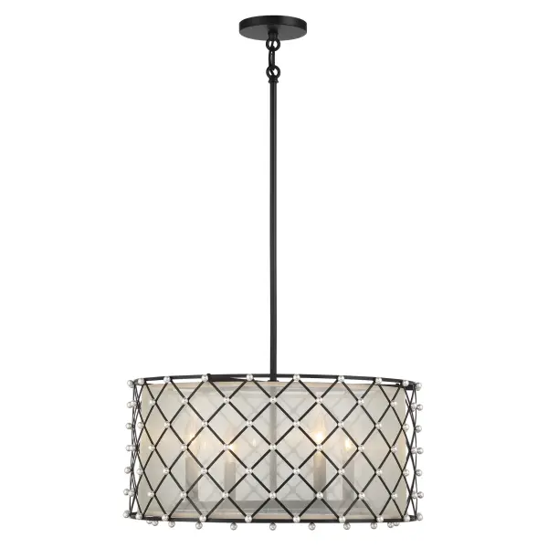Sheer Elegance 4-Light Semi-Flush Pendant - Image 9