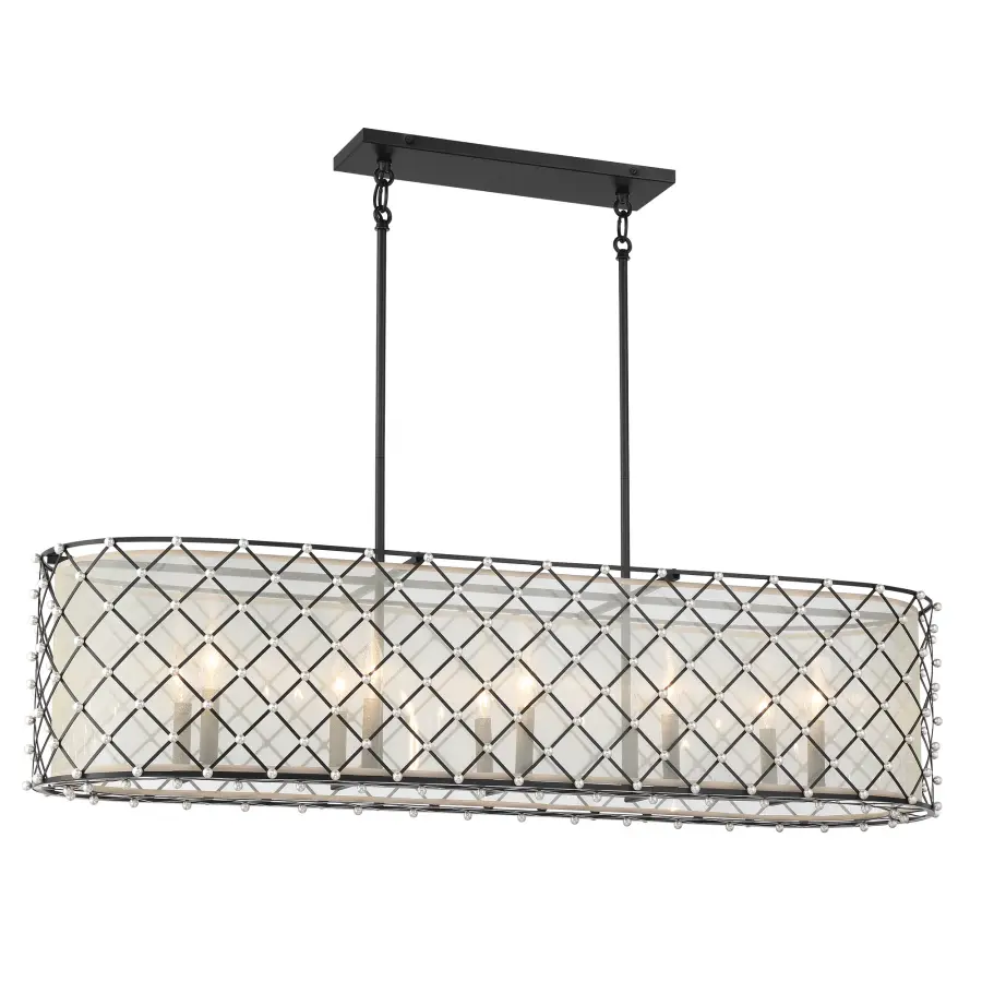 Sheer Elegance 10-Light Island Chandelier - Image 1
