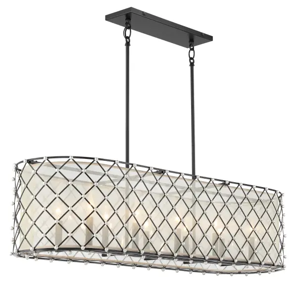 Sheer Elegance 10-Light Island Chandelier - Image 3