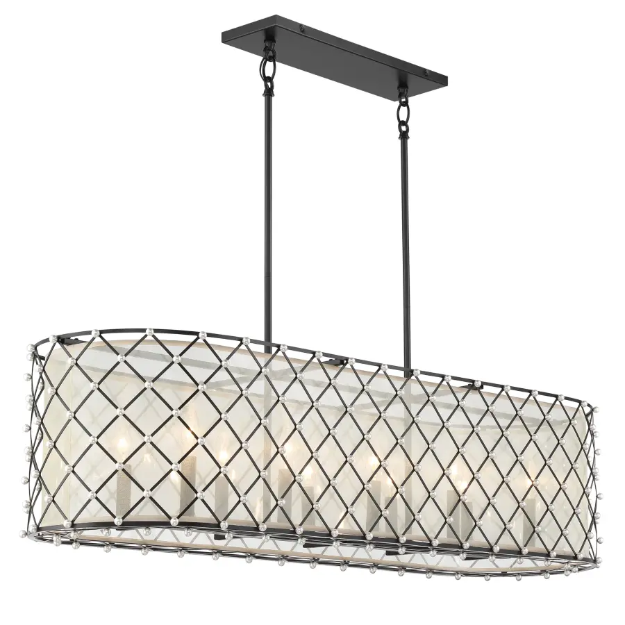 Sheer Elegance 10-Light Island Chandelier - Image 3