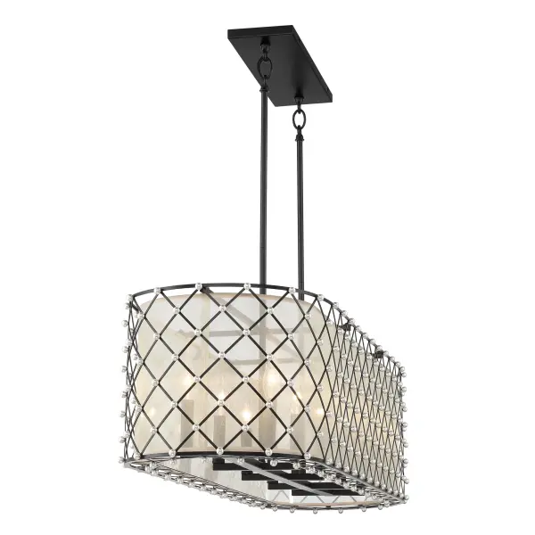Sheer Elegance 10-Light Island Chandelier - Image 4