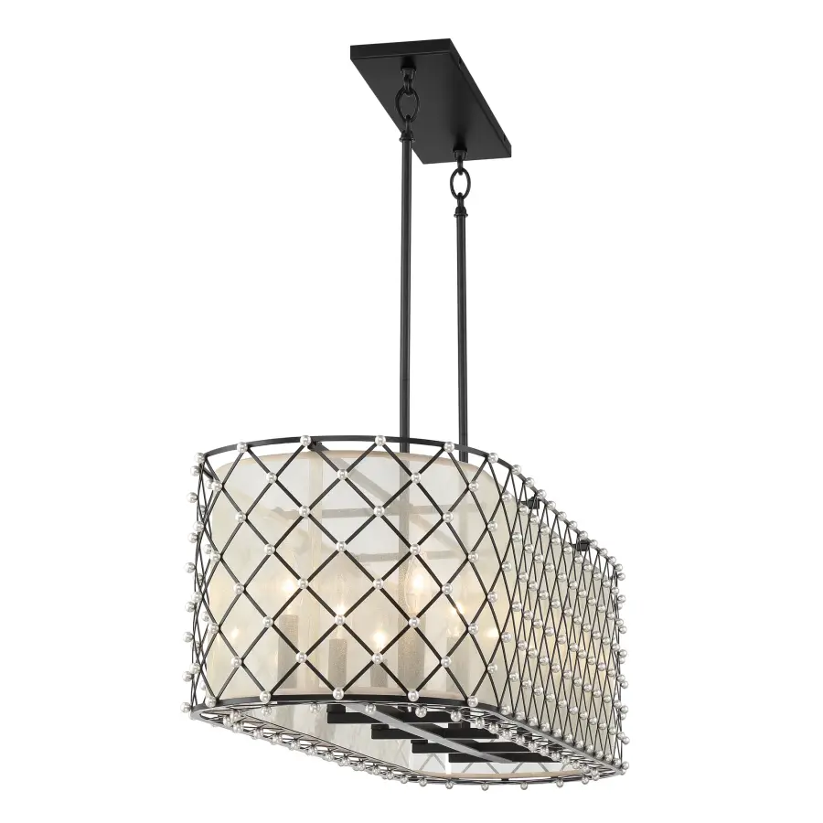 Sheer Elegance 10-Light Island Chandelier - Image 4