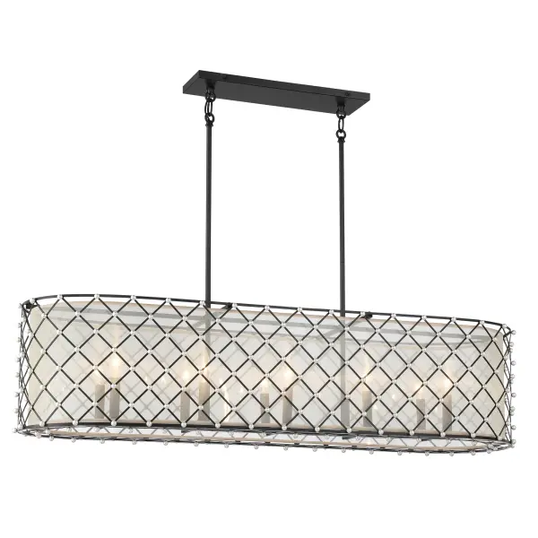 Sheer Elegance 10-Light Island Chandelier - Image 5