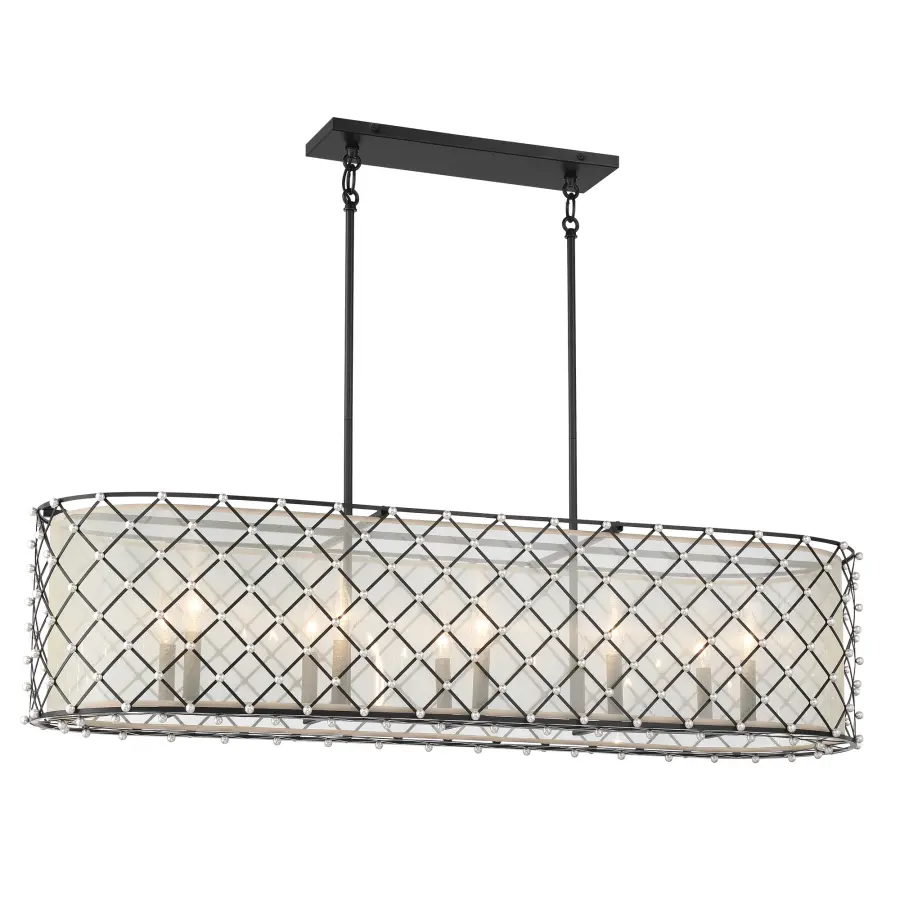 Sheer Elegance 10-Light Island Chandelier - Image 5