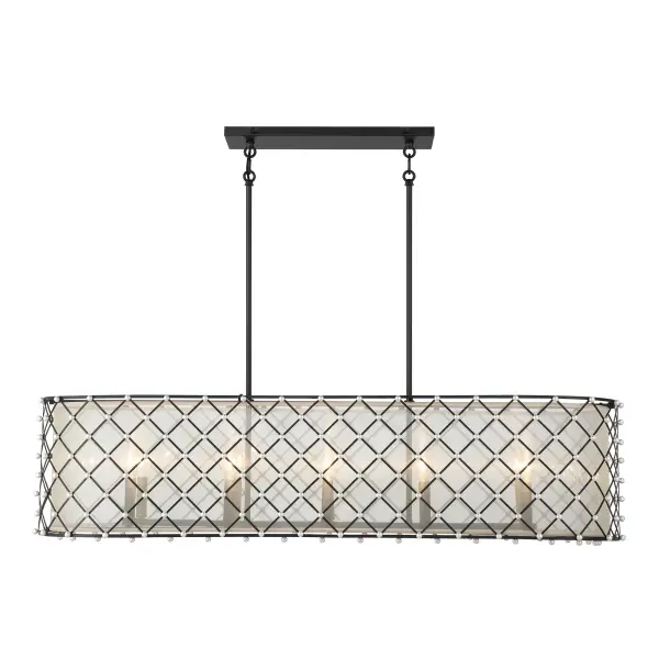 Sheer Elegance 10-Light Island Chandelier - Image 6