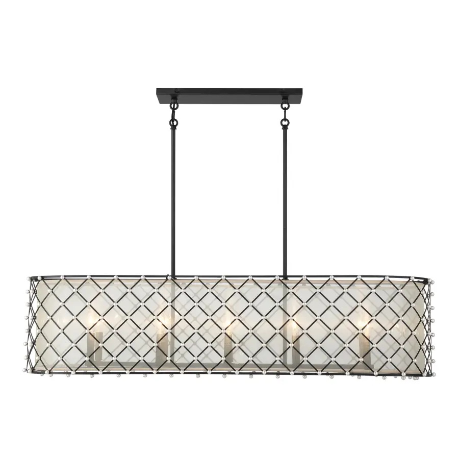 Sheer Elegance 10-Light Island Chandelier - Image 6