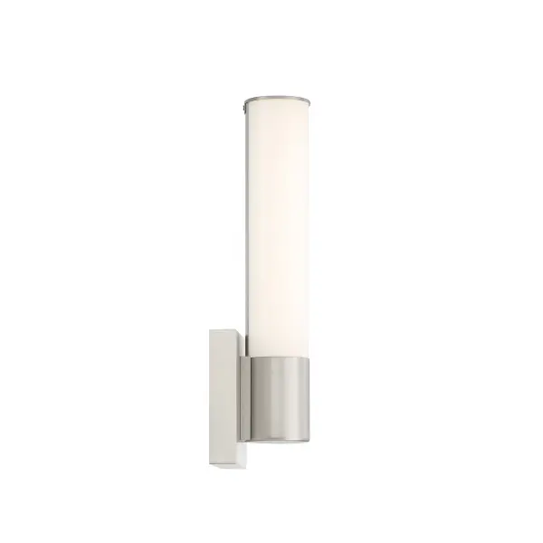 LED Vertical Cylinder Bath 5" - with Brushed Nickel - alternate view