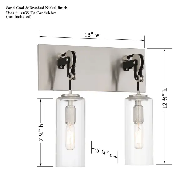 Pullman Junction 2-Light Bath Vanity - Image 2