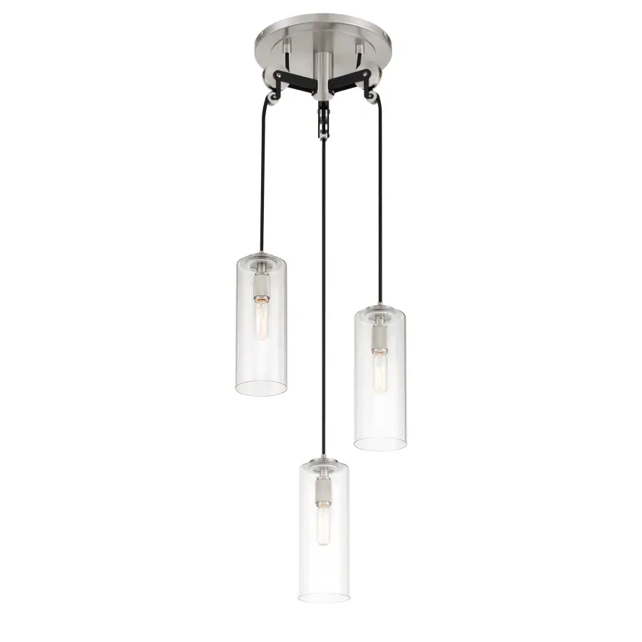 Industrial-Chic Pendant with Mixed Metal Appeal