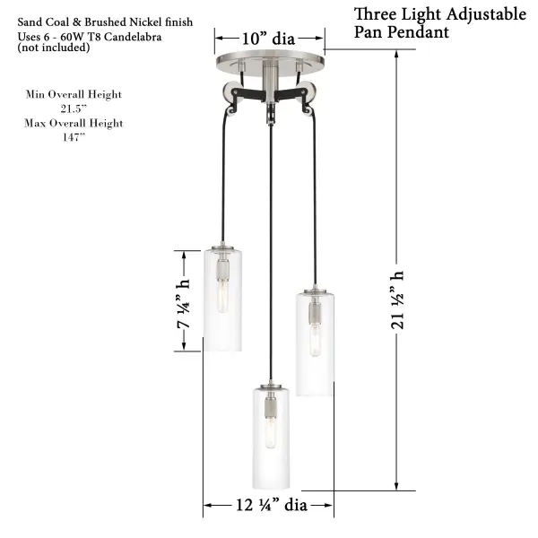 Pullman Junction 3-Light Pan Pendant - Image 2