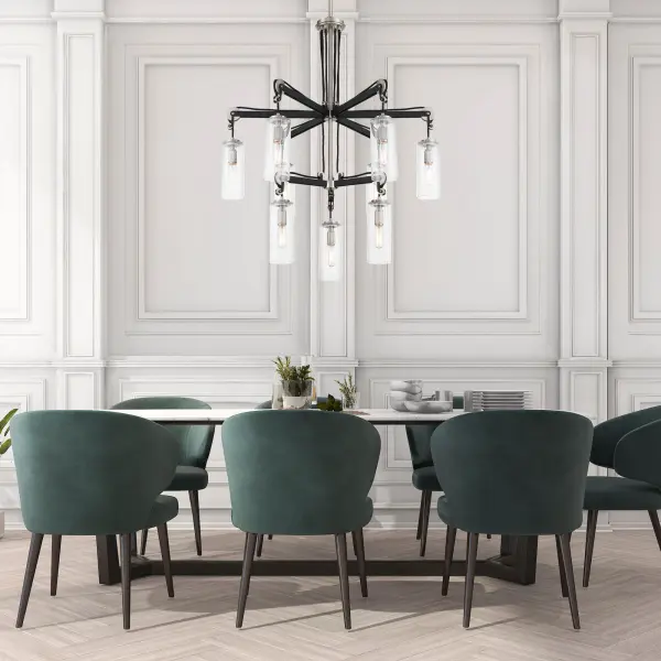 Pullman Junction 9-Light Two-Tier Chandelier - Image 3