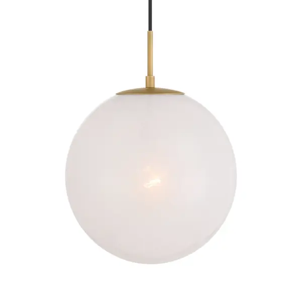 Elegant Transitional Pendant with Warm Brass and Soft Alabaster Glow - Image 1