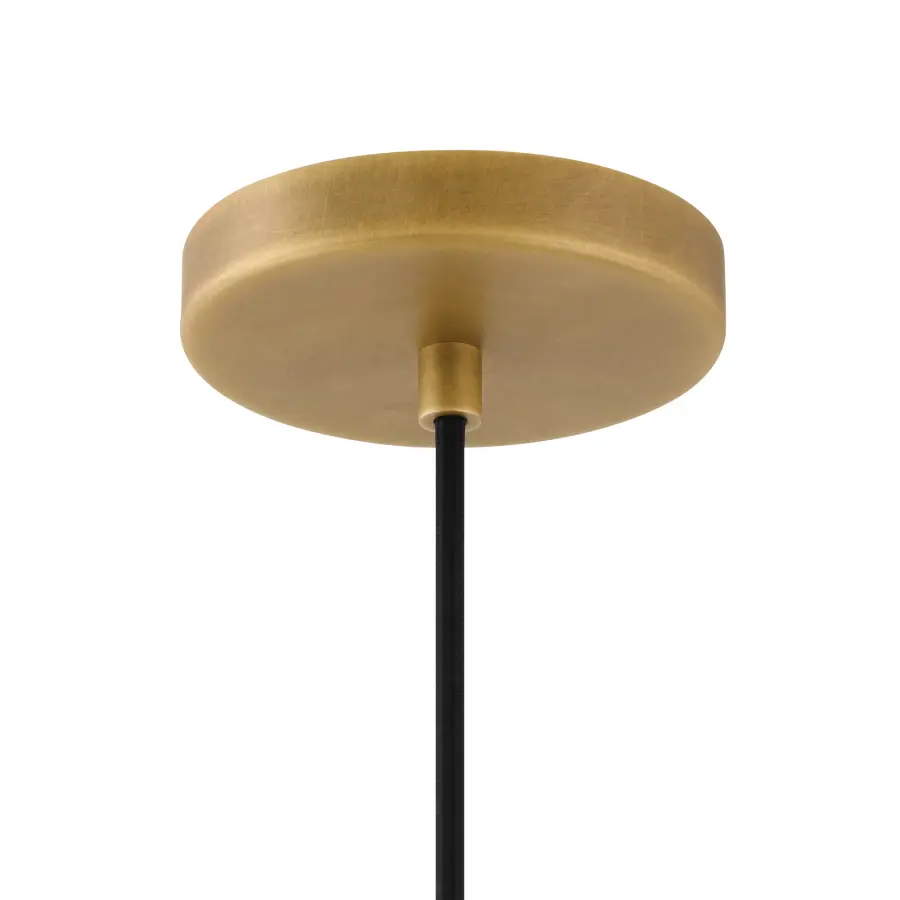 Elegant Transitional Pendant with Warm Brass and Soft Alabaster Glow - Image 2