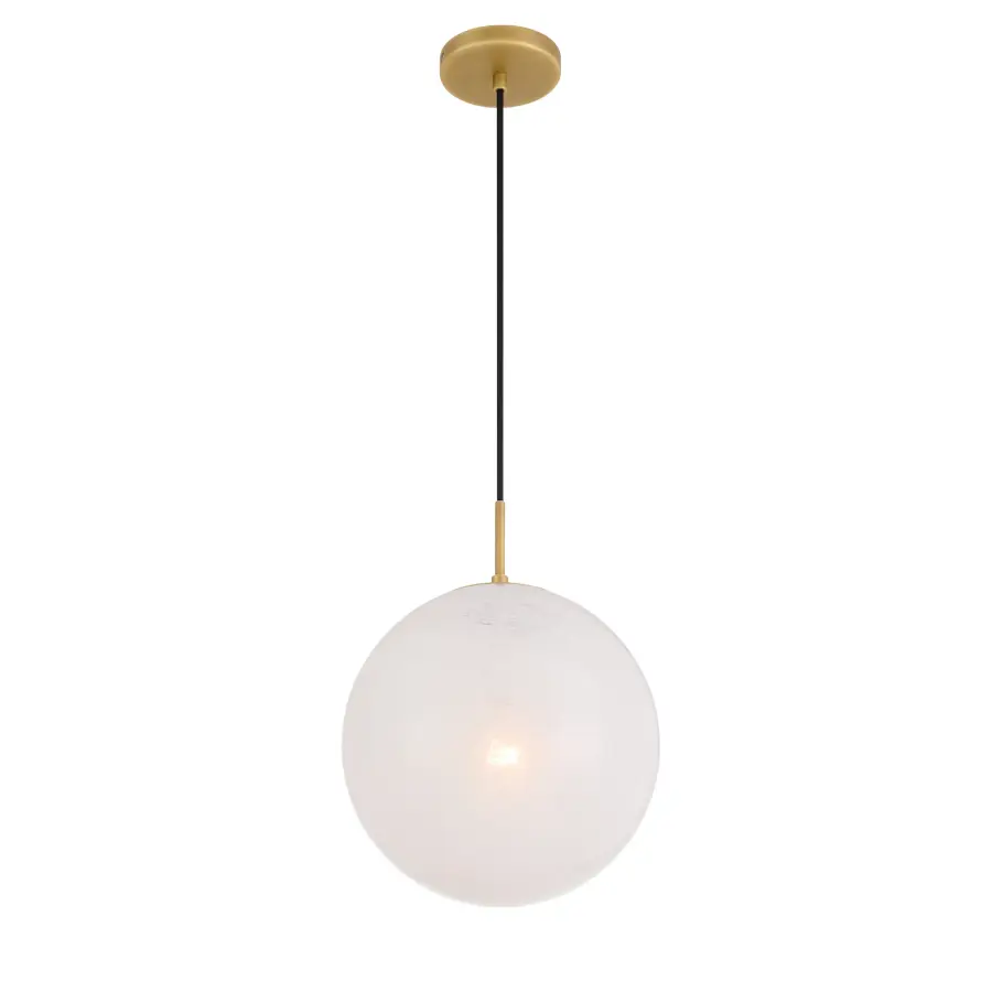 Elegant Transitional Pendant with Warm Brass and Soft Alabaster Glow - Image 4