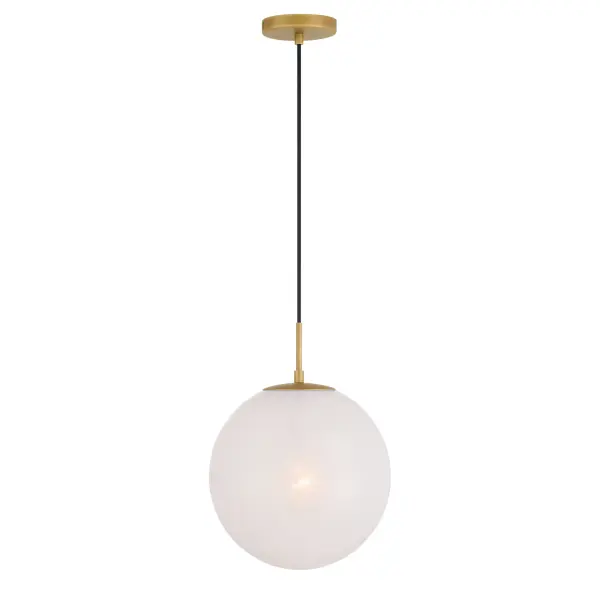 Elegant Transitional Pendant with Warm Brass and Soft Alabaster Glow - Image 5