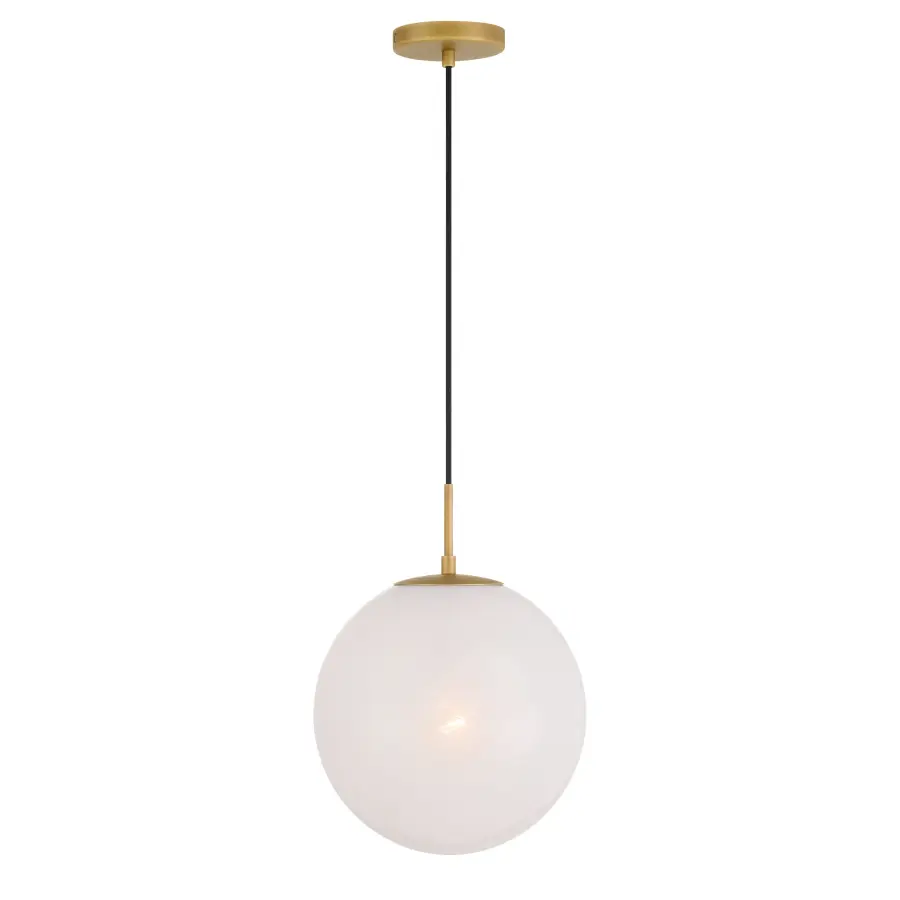 Elegant Transitional Pendant with Warm Brass and Soft Alabaster Glow - Image 5