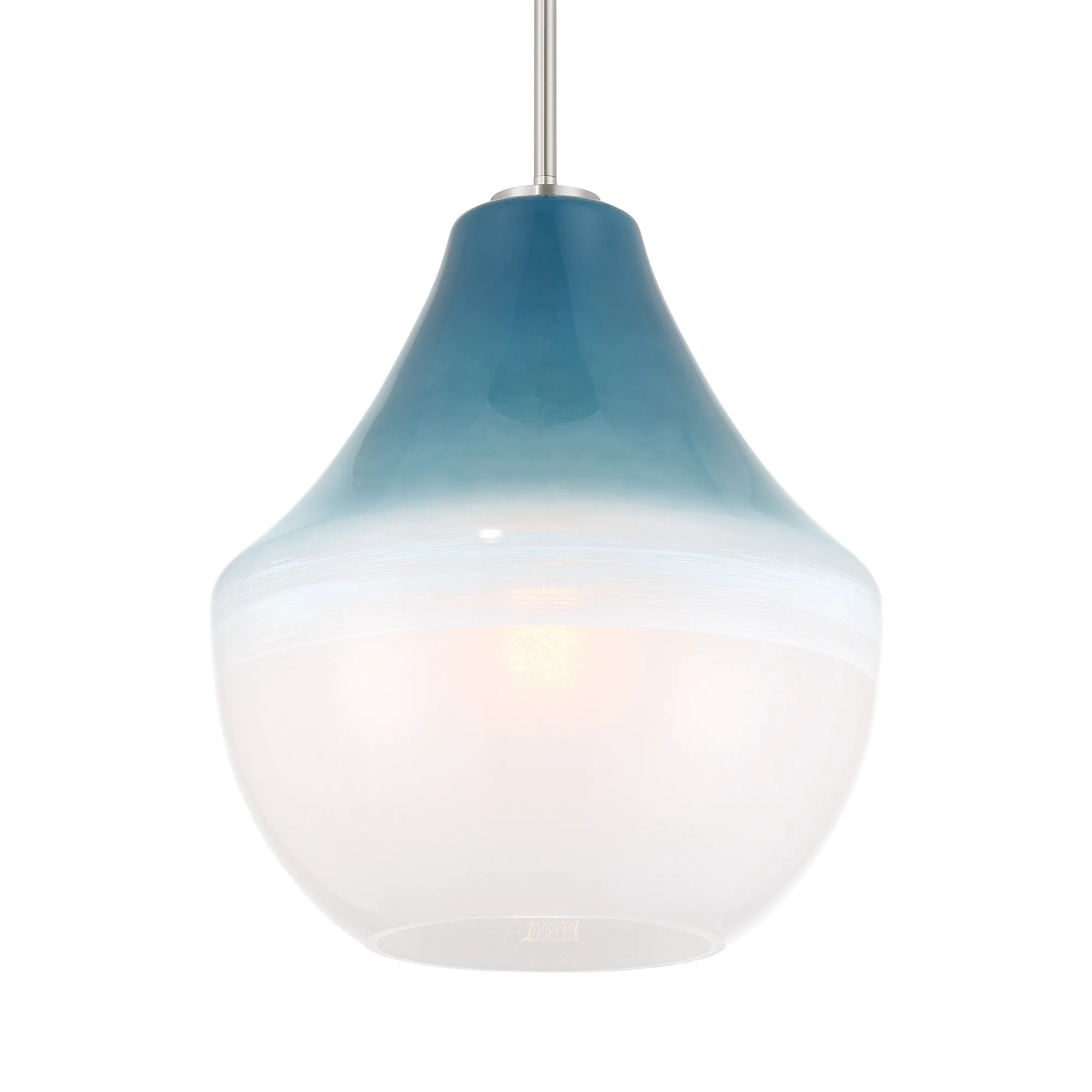Pacific 14" Blue Ombre Glass Pendant