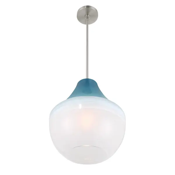 Pacific 14" Blue Ombre Glass Pendant - Image 3