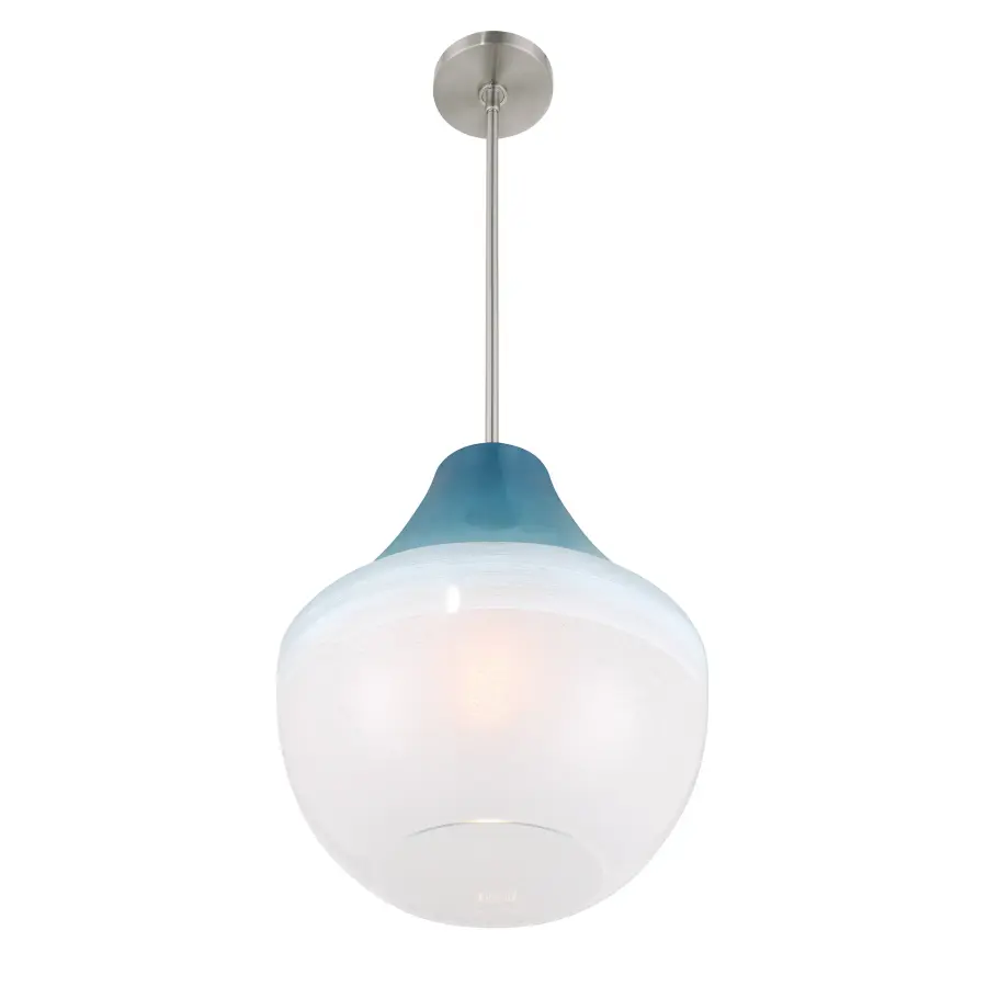 Pacific 14" Blue Ombre Glass Pendant - Image 3