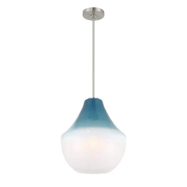 Pacific 14" Blue Ombre Glass Pendant - Image 4