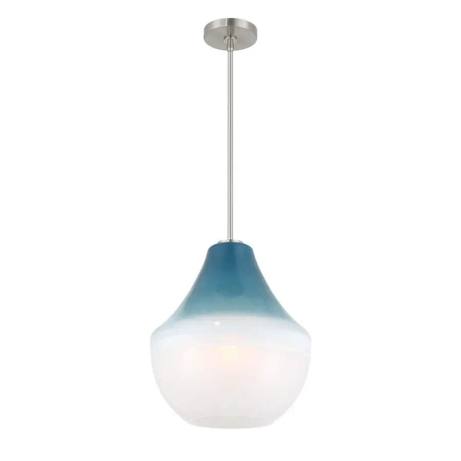 Pacific 14" Blue Ombre Glass Pendant - Image 4